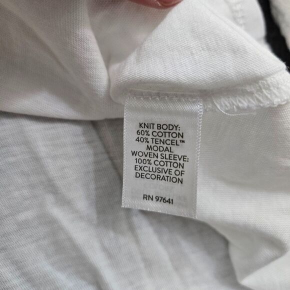 J. Jill Women XS White Button Front 3/4 Eyelet Lace Sleeve Peasant Top - Picture 7 of 11